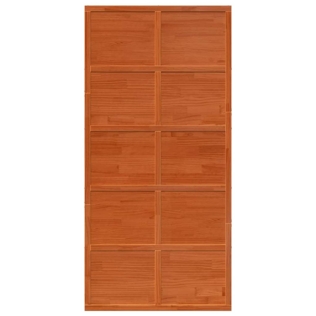 VIDAXL Porte de grange marron cire 100x208 cm bois massif de pin