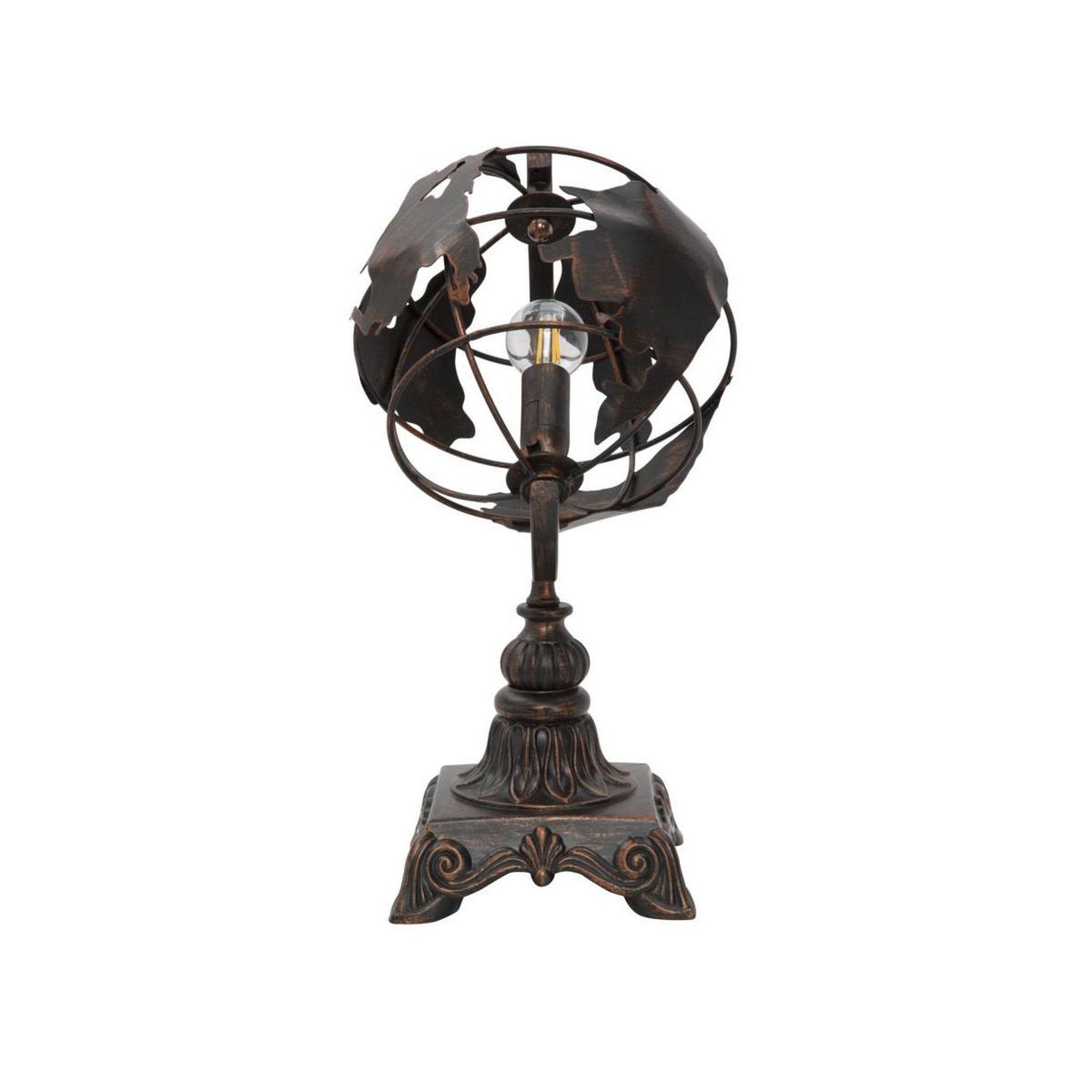 Voir la diapositive 2 : Paris Prix Lampe à poser en métal  world  40cm noir