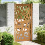 VIDAXL Porte de jardin acier resistant aux intemperies design lumiere