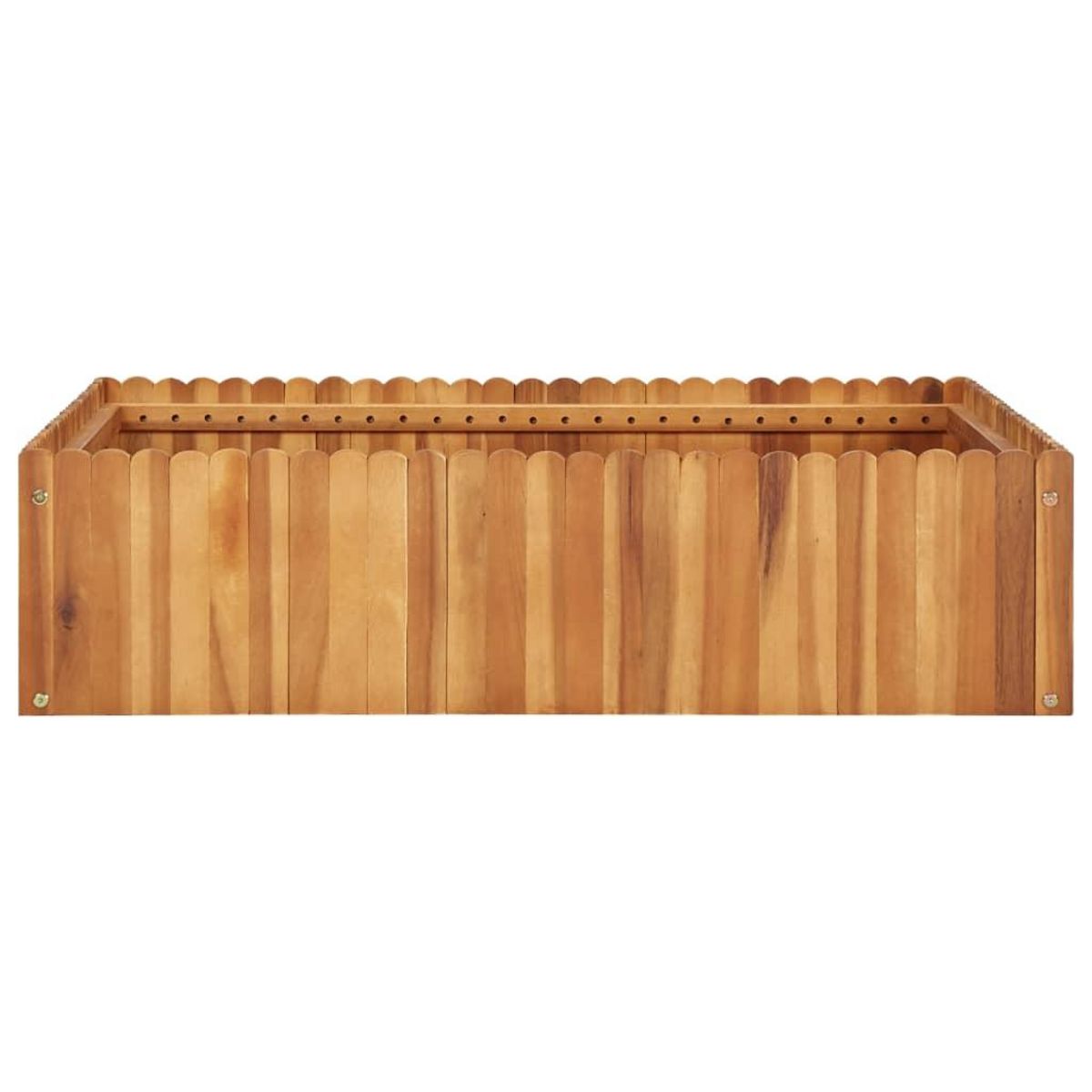 VIDAXL Lit sureleve de jardin 100x100x25 cm Bois massif d'acacia