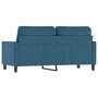 Voir la diapositive 5 : VIDAXL Canape a 2 places Bleu 140 cm Velours