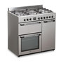 Voir la diapositive 3 : CONTINENTAL EDISON Cuisiniere piano gaz 3 fours electriques CONTINENTAL EDISON CECP903FIX 5 feux - Inox - Largeur 90 cm