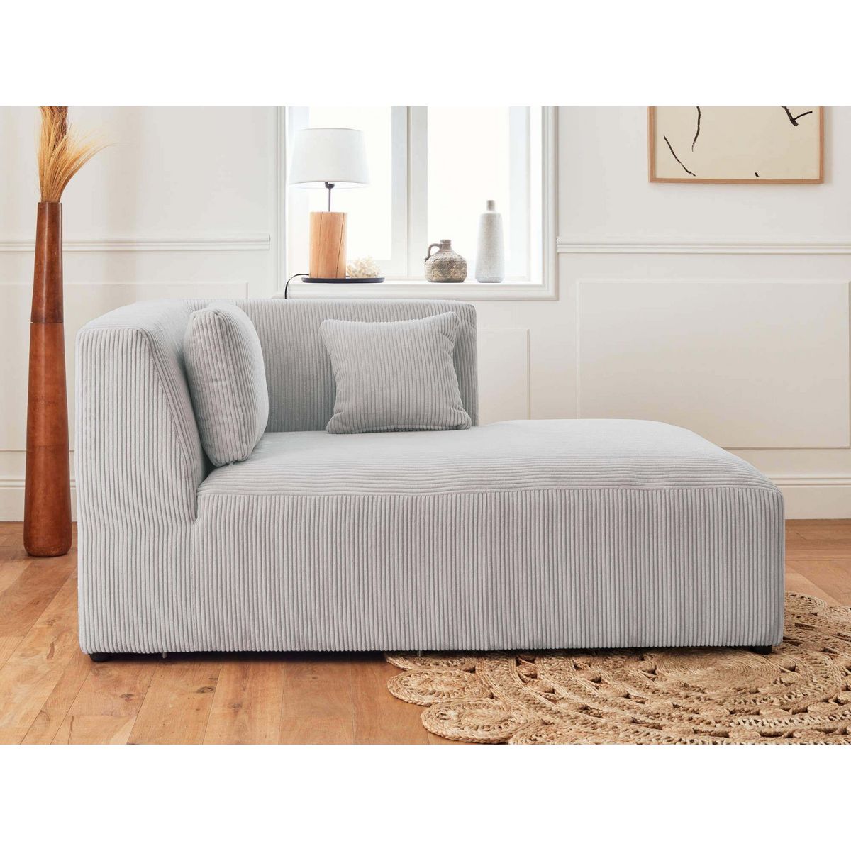 LISA DESIGN Victoire - canapé modulable d'angle droit - 5 places - en velours côtelé