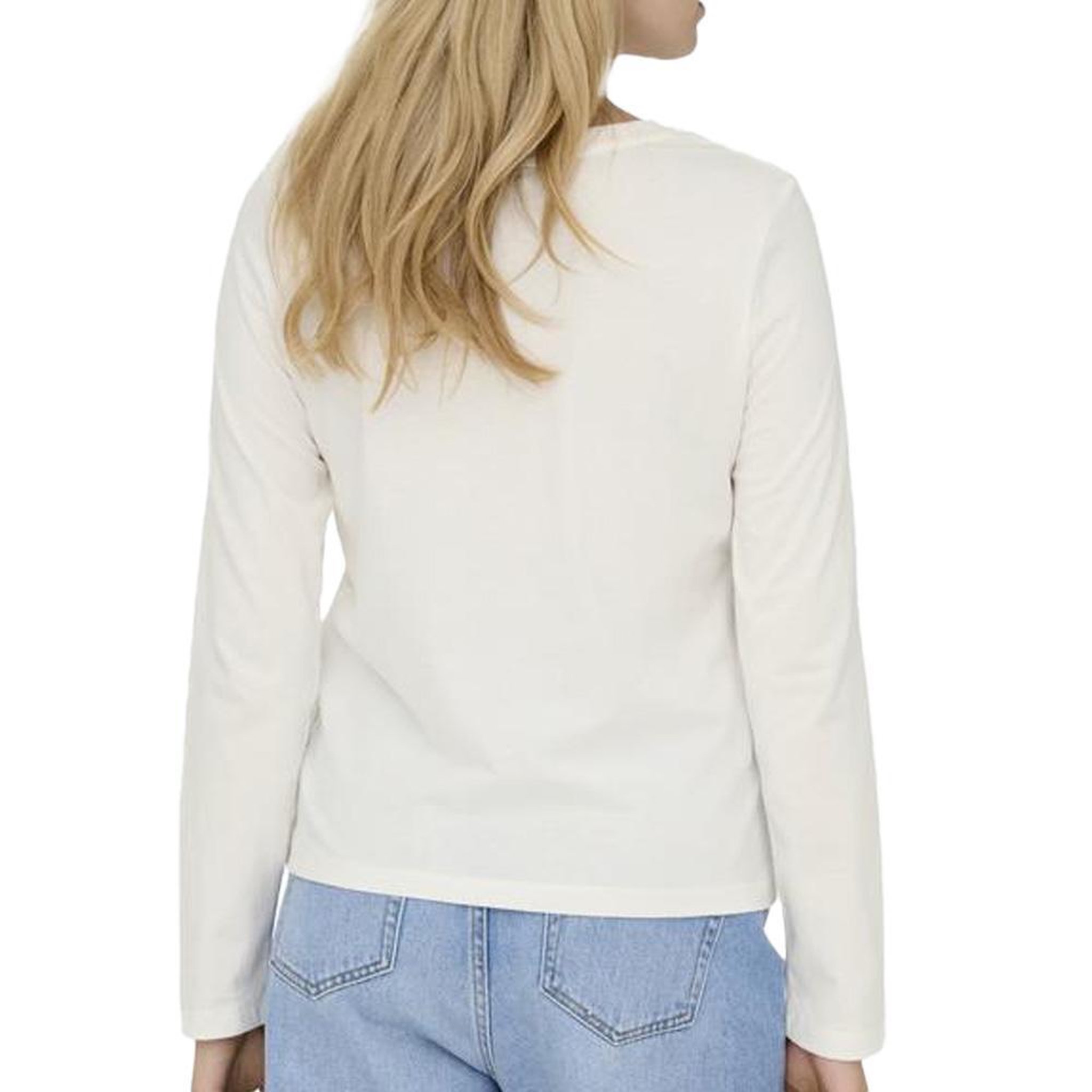 Voir la diapositive 2 : JACQUELINE DE YONG T-Shirt Blanc Femme JDY Pisas