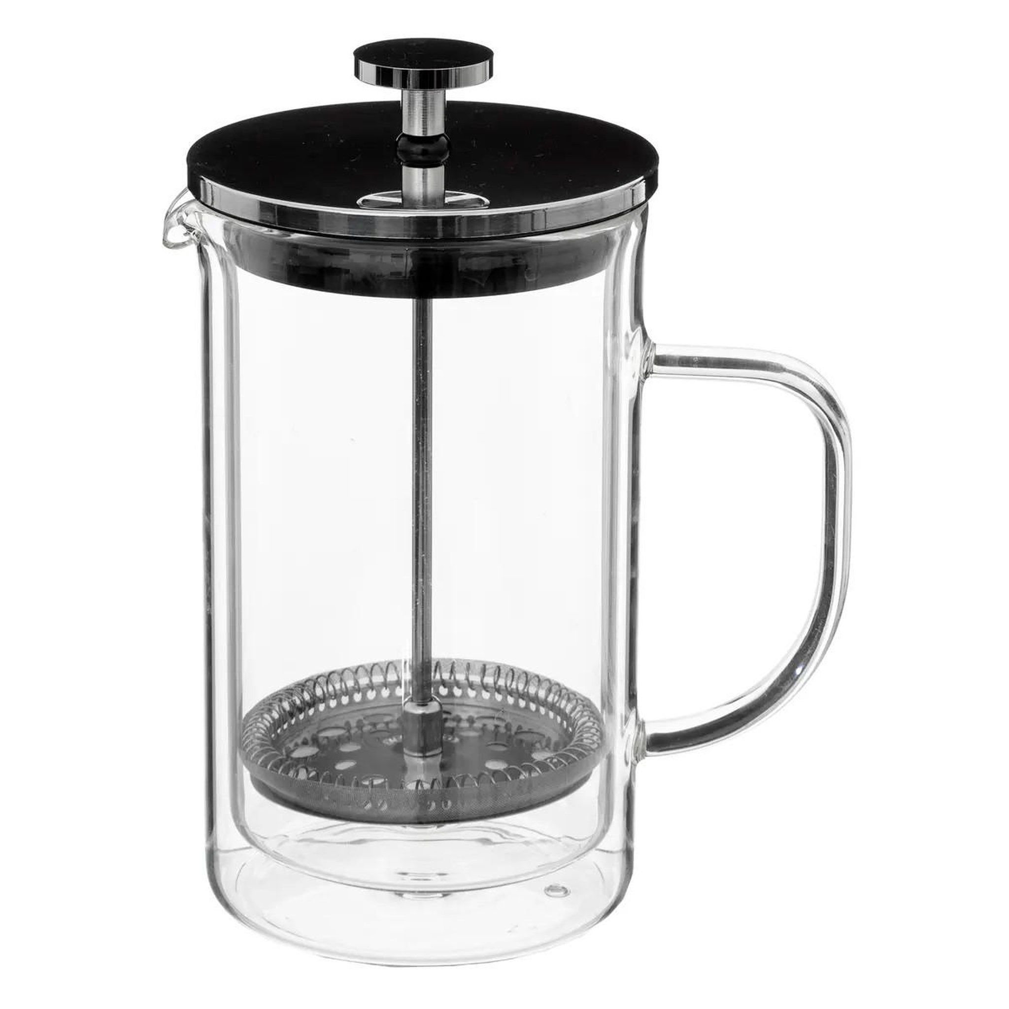 SECRET DE GOURMET Cafetière double paroi en verre  loft  60cl noir