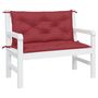 Voir la diapositive 3 : VIDAXL Coussins de banc de jardin lot de 2 rouge bordeaux tissu Oxford