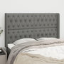 Voir la diapositive 1 : VIDAXL Tete de lit avec oreilles Gris fonce 147x16x118/128 cm Tissu