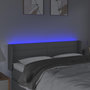 Voir la diapositive 4 : VIDAXL Tete de lit a LED Gris clair 147x16x78/88 cm Tissu