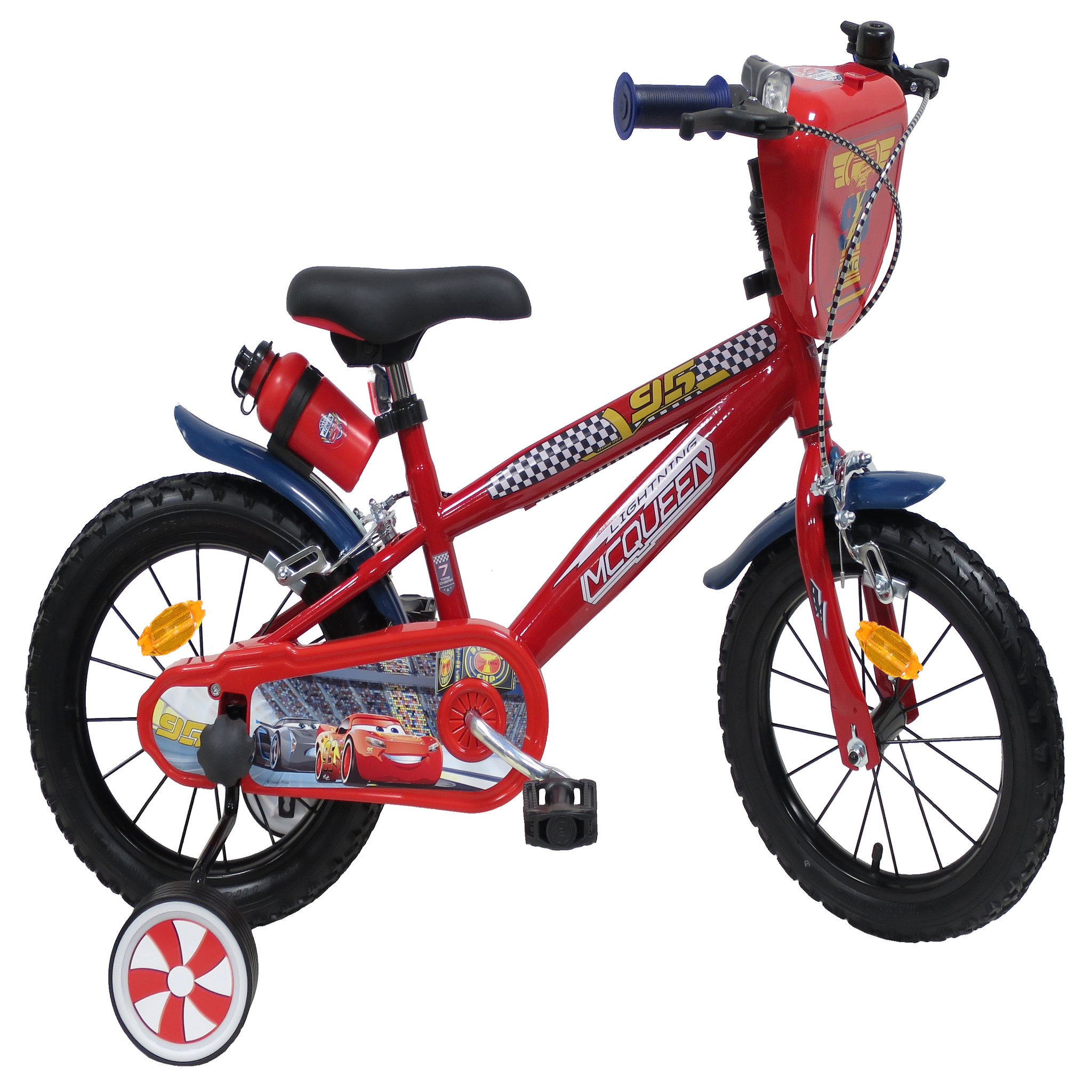 Voir la diapositive 1 : CARS Vélo 14 pouces - Cars + casque 