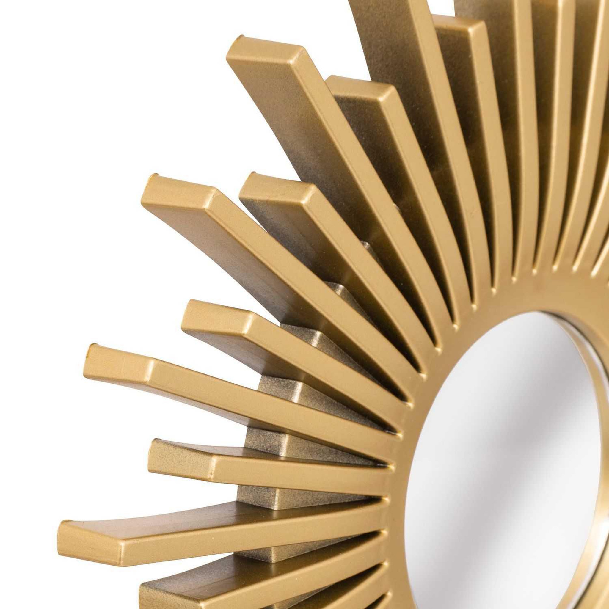 Voir la diapositive 6 : ATMOSPHERA Lot de 3 miroirs soleil - diam. 25 cm - doré