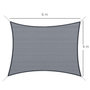Voir la diapositive 3 : OUTSUNNY Voile d'ombrage rectangulaire 6L x 4l m HDPE gris