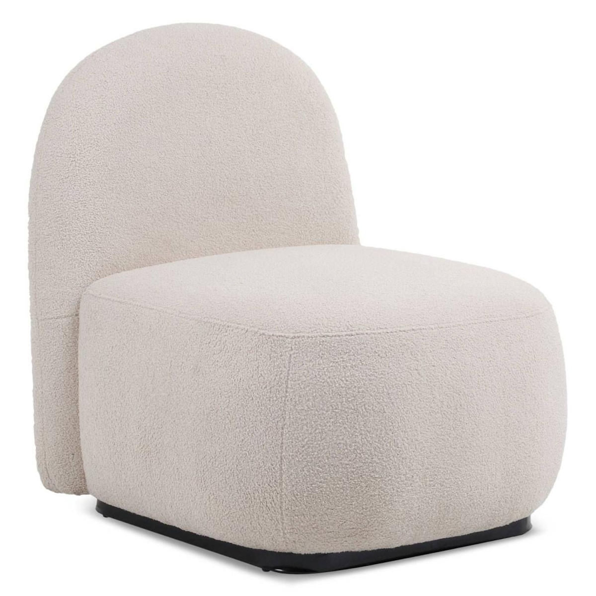 Paris Prix Fauteuil Design Bouclette  Pilou  80cm Beige
