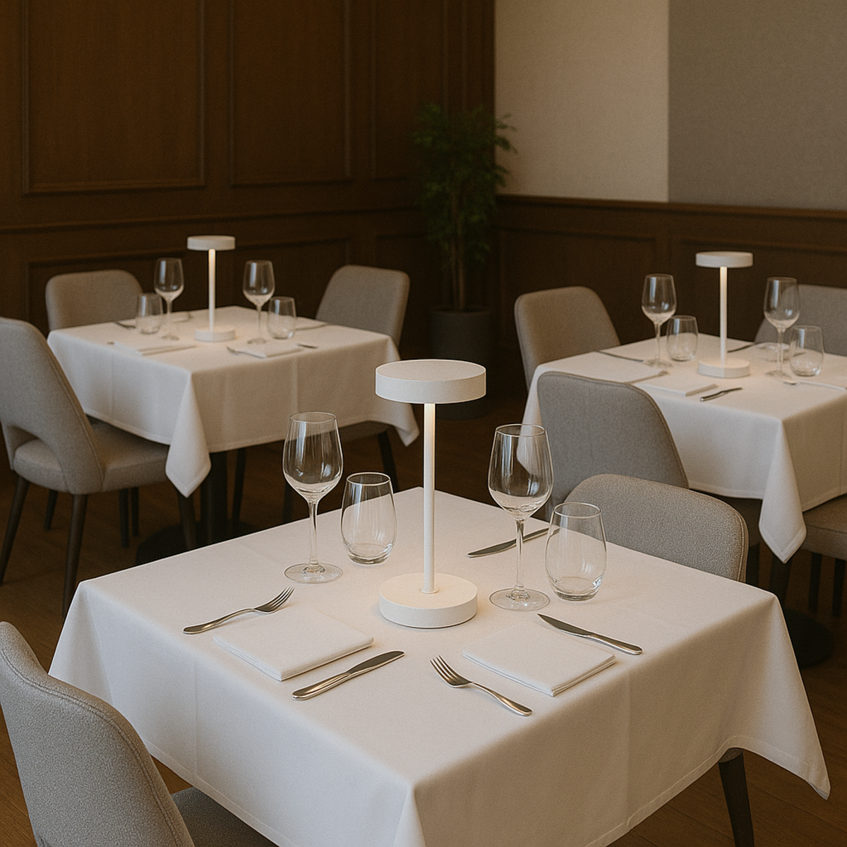 Lumisky Lampe LED design SANDY MINI Blanc Aluminium H25cm