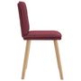Voir la diapositive 5 : VIDAXL Chaises a manger lot de 4 rouge bordeaux tissu
