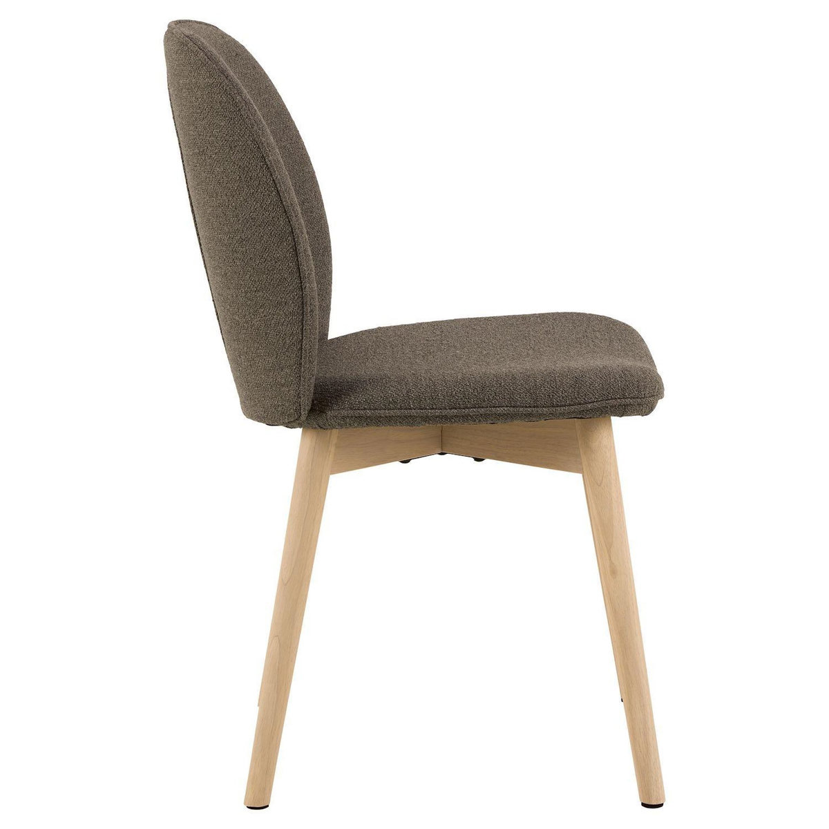 TOILINUX Lot de 2 chaises LOUISE - Taupe