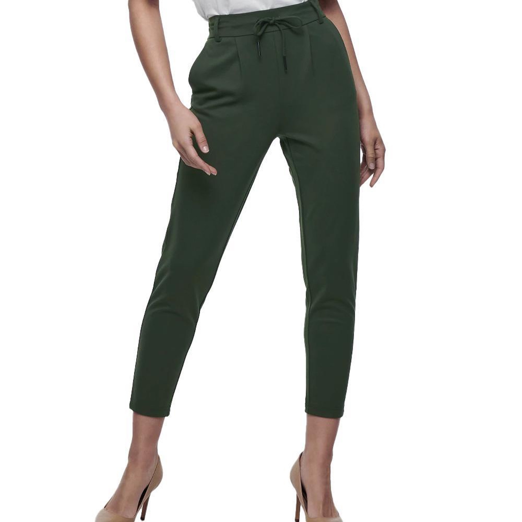 Only Pantalon Vert Foncé Femme Only Poptrash Life. Coloris disponibles : Vert