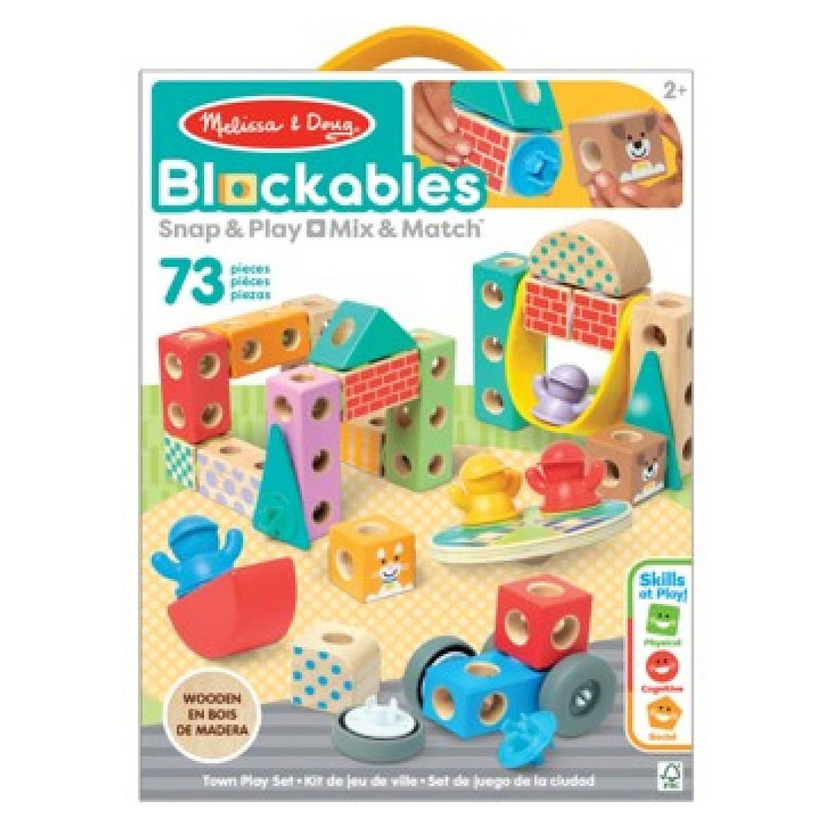 SpinMaster Melissa  and  Doug LA VILLE - 73 PIÈCES - BLOCKABLES