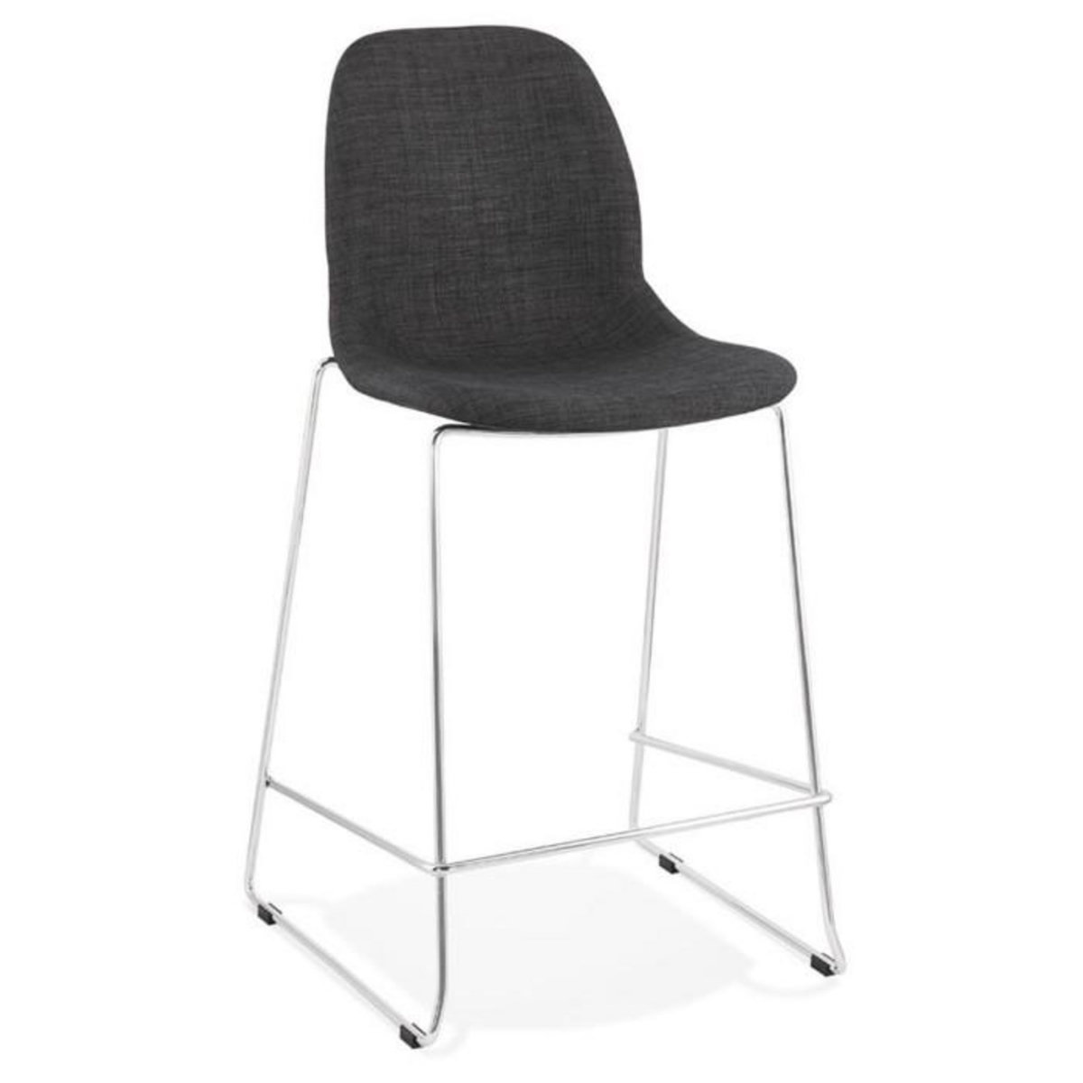 Paris Prix Tabouret de Bar  Tanjan  101cm Gris Foncé & Chromé