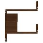 Voir la diapositive 4 : VIDAXL Etagere d'angle murale Chene marron 40x40x50 cm Bois ingenierie