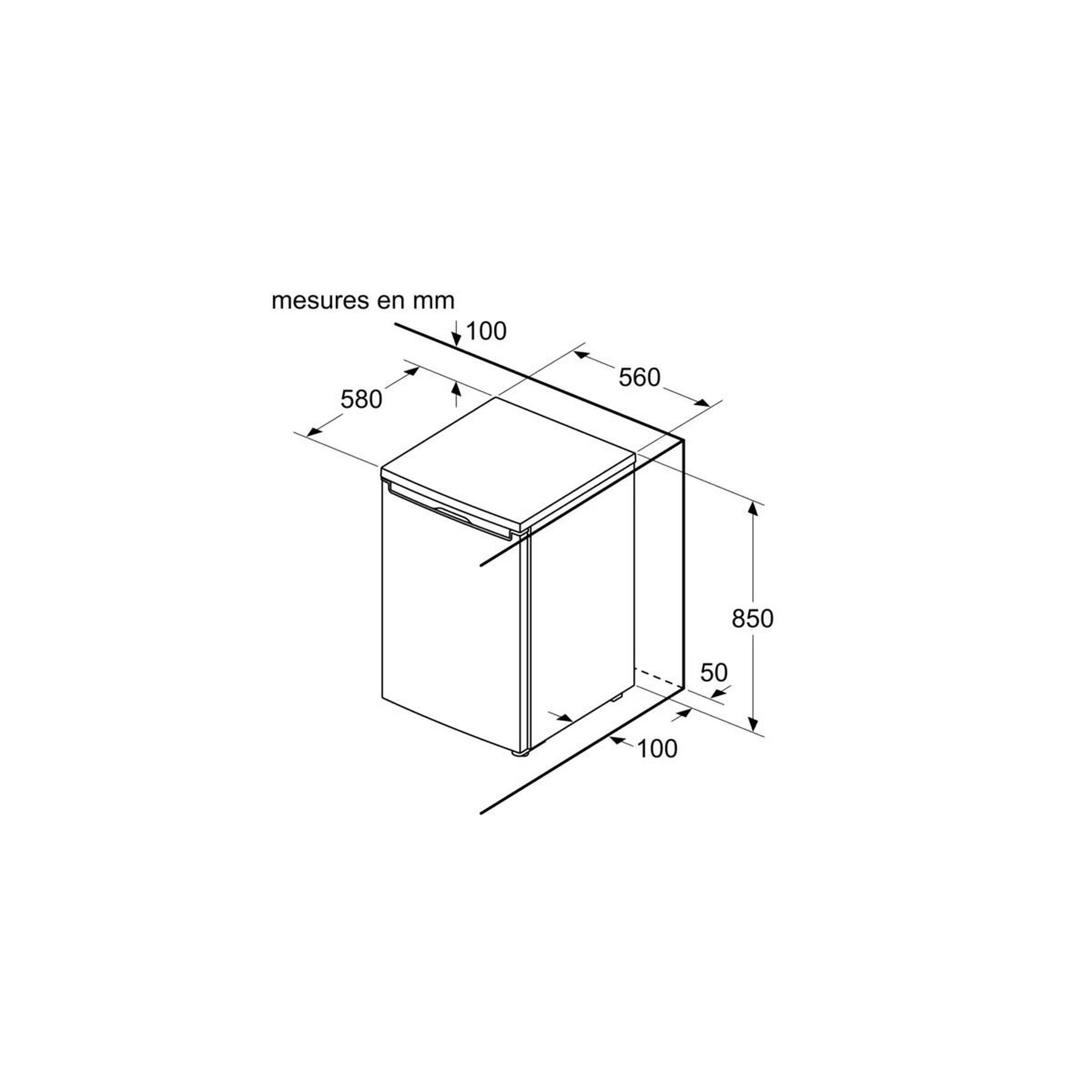 Voir la diapositive 5 : BOSCH Réfrigérateur table top 56cm 134l blanc - ktr15nweb