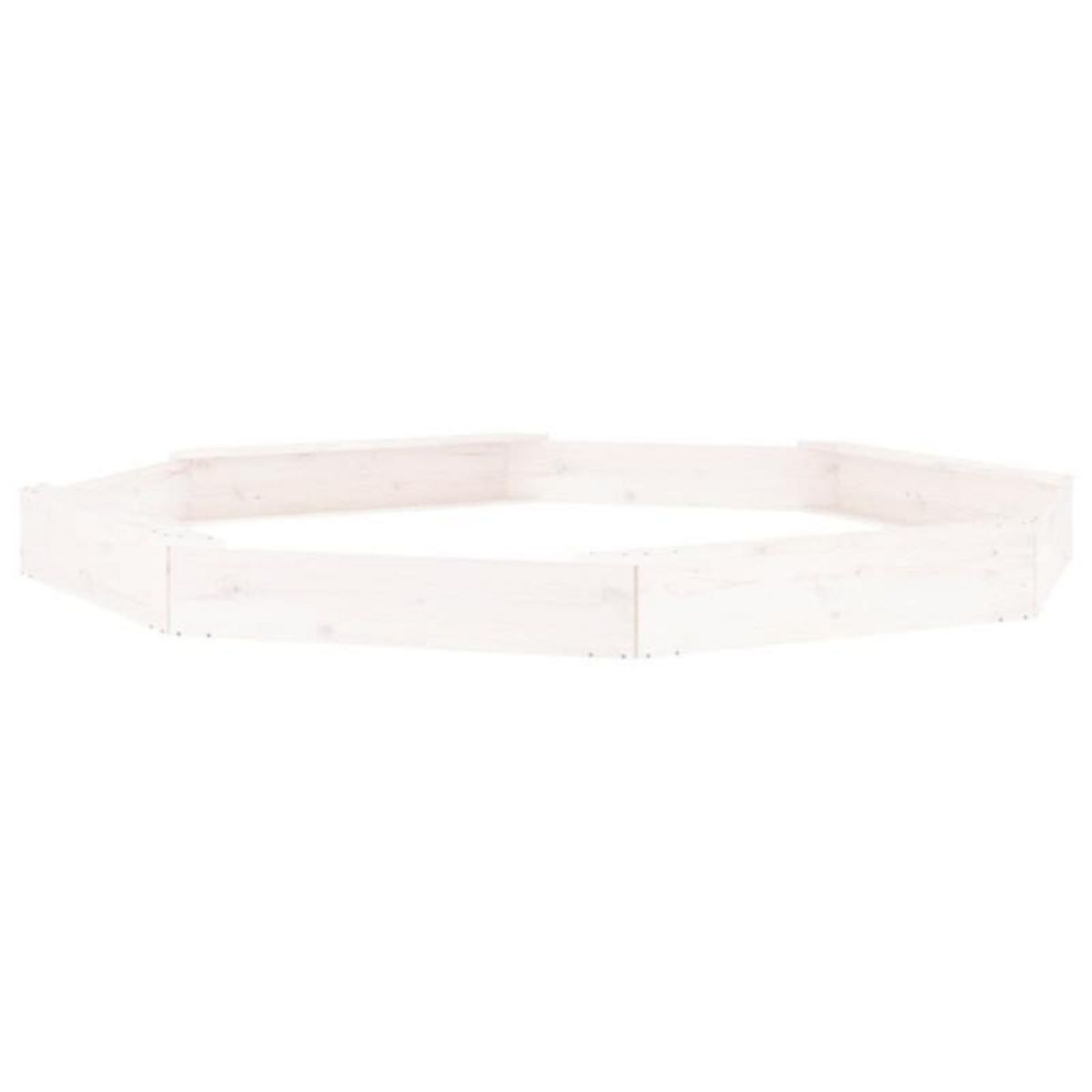 VIDAXL Bac à sable avec sièges blanc octogone bois de pin massif