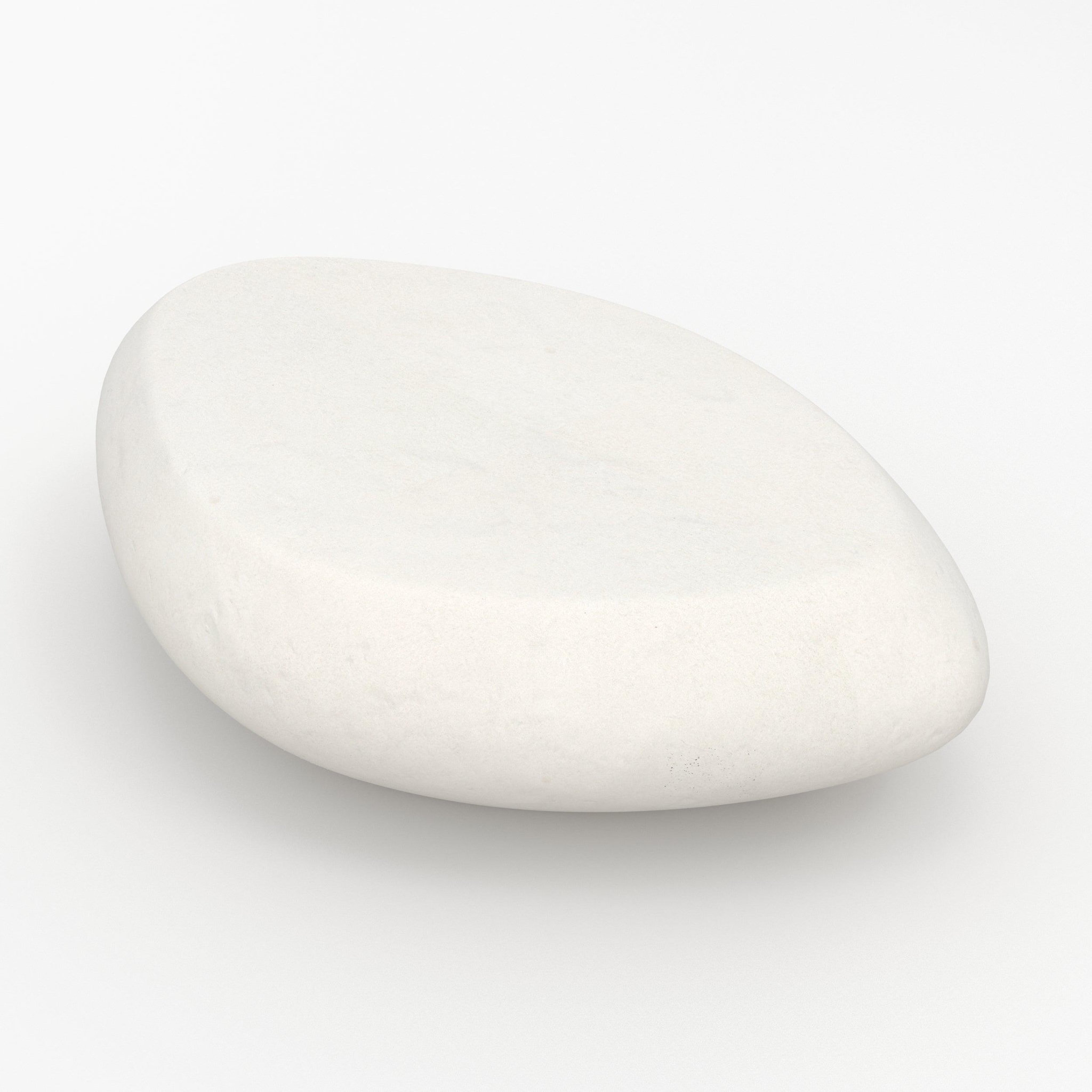 Voir la diapositive 6 : MAISON PAVANE Table basse ovale écru en fibre d'argile effet béton 105 cm-Maui