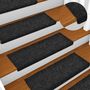 Voir la diapositive 5 : VIDAXL Tapis d'escalier autocollant 30 pcs noir 65x21x4 cm