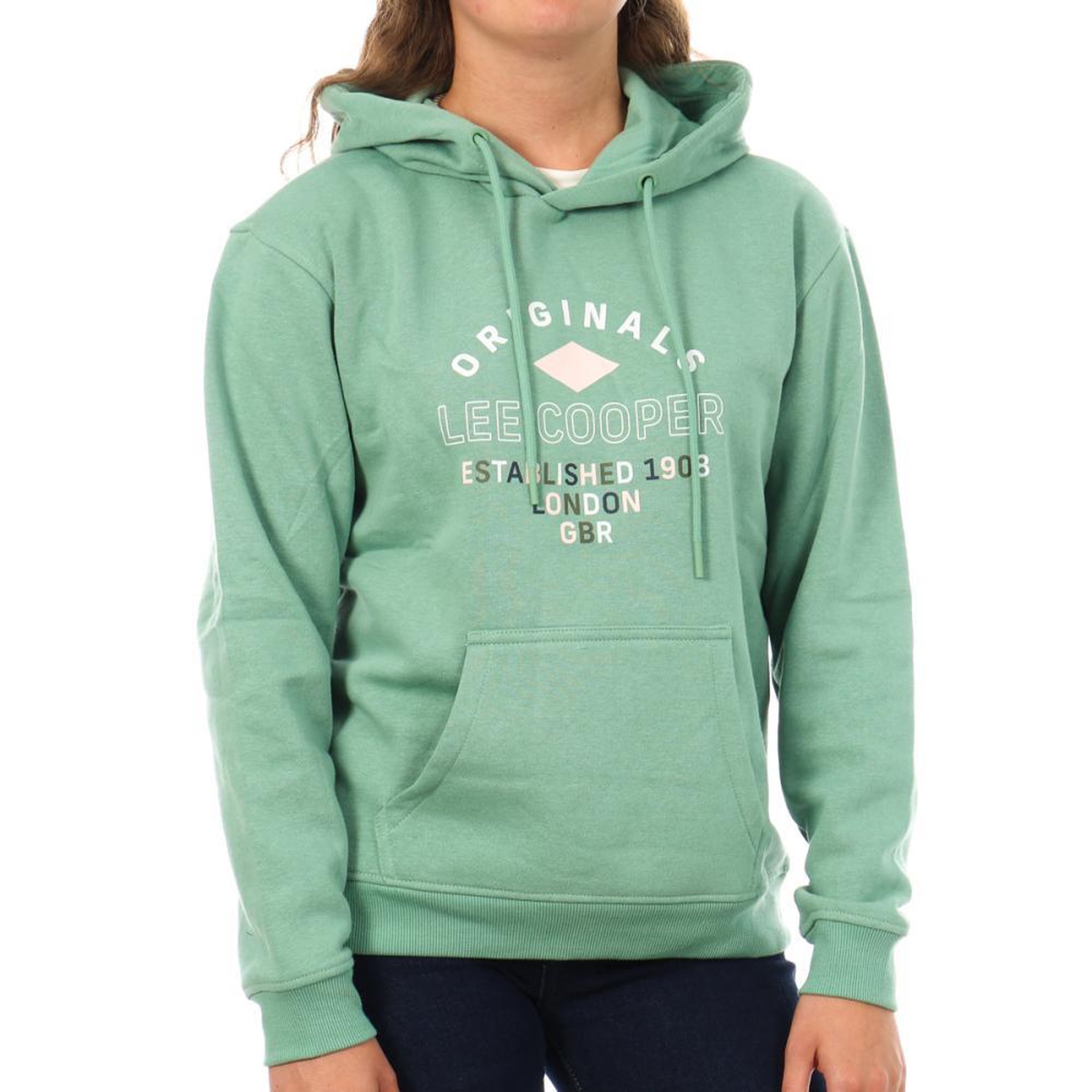 Lee Cooper Sweat à Capuche Vert Femme Lee Cooper Octavi. Coloris disponibles : Vert