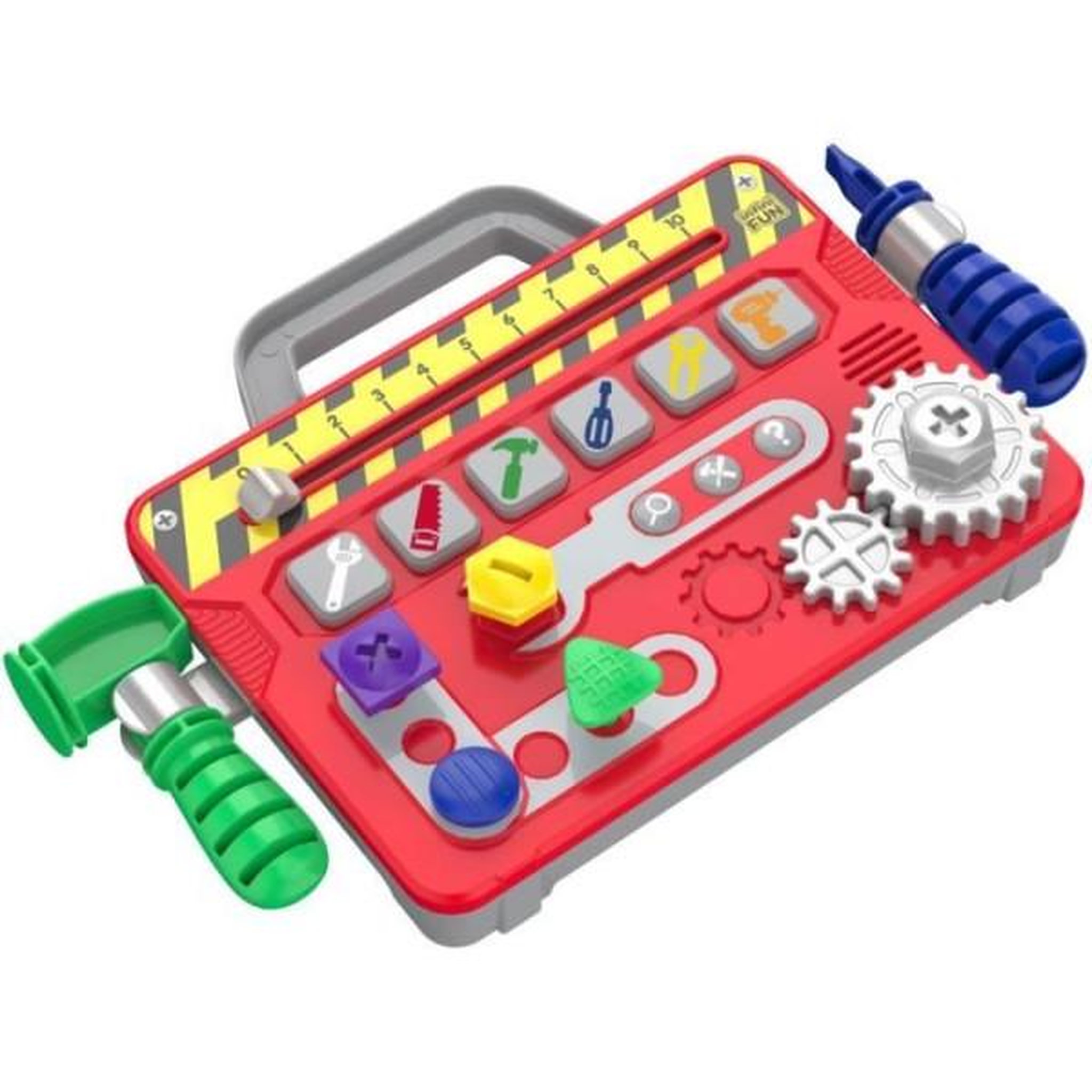 Voir la diapositive 3 : MARKET24 Mallette a Outils - KD - Ma Premiere Mallette a Outils - 6 activités et 3 modes de jeux pour s'amuser en sécurité