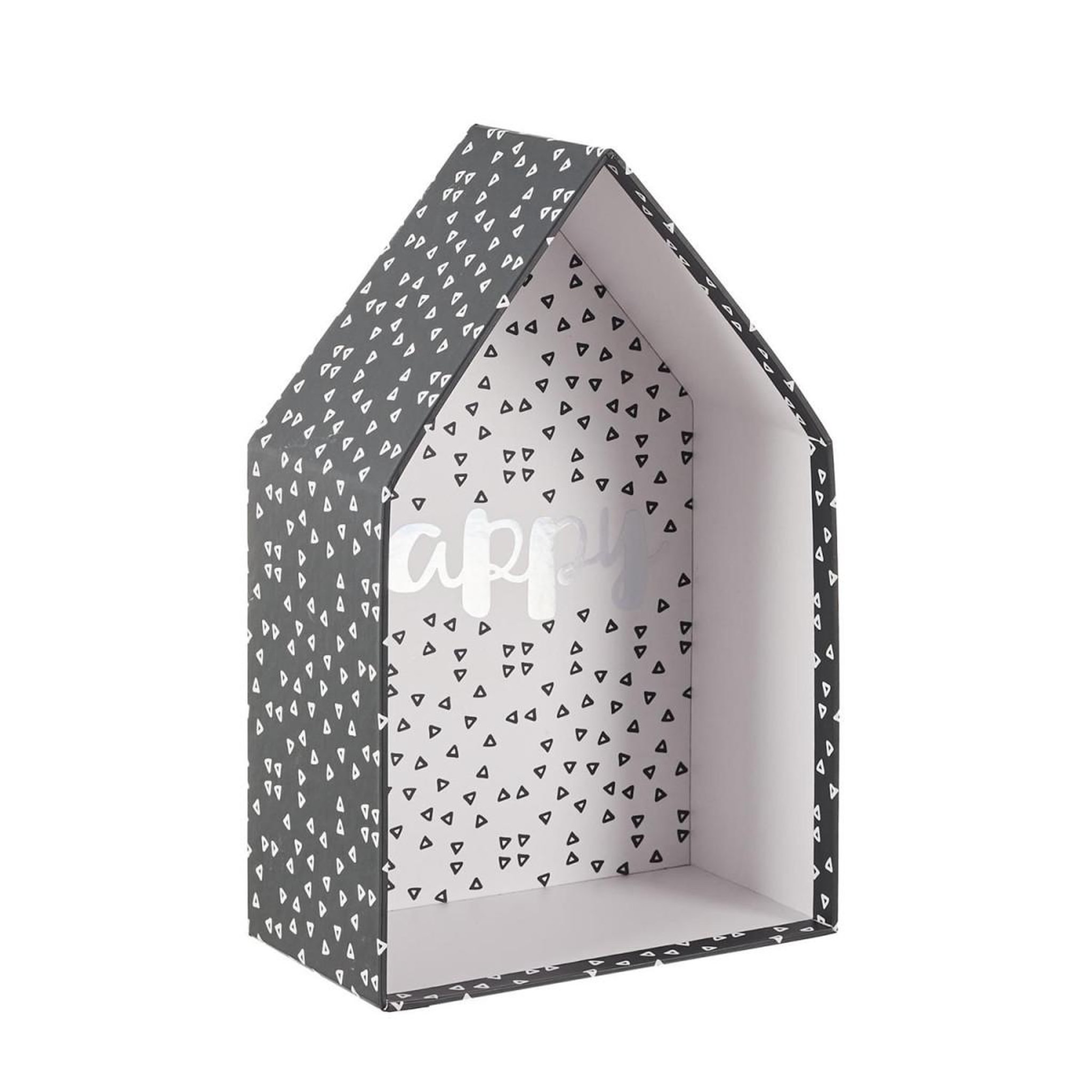 Voir la diapositive 5 : HOME DECO KIDS Lot de 3 boîtes gigognes  maison garçon  32cm gris