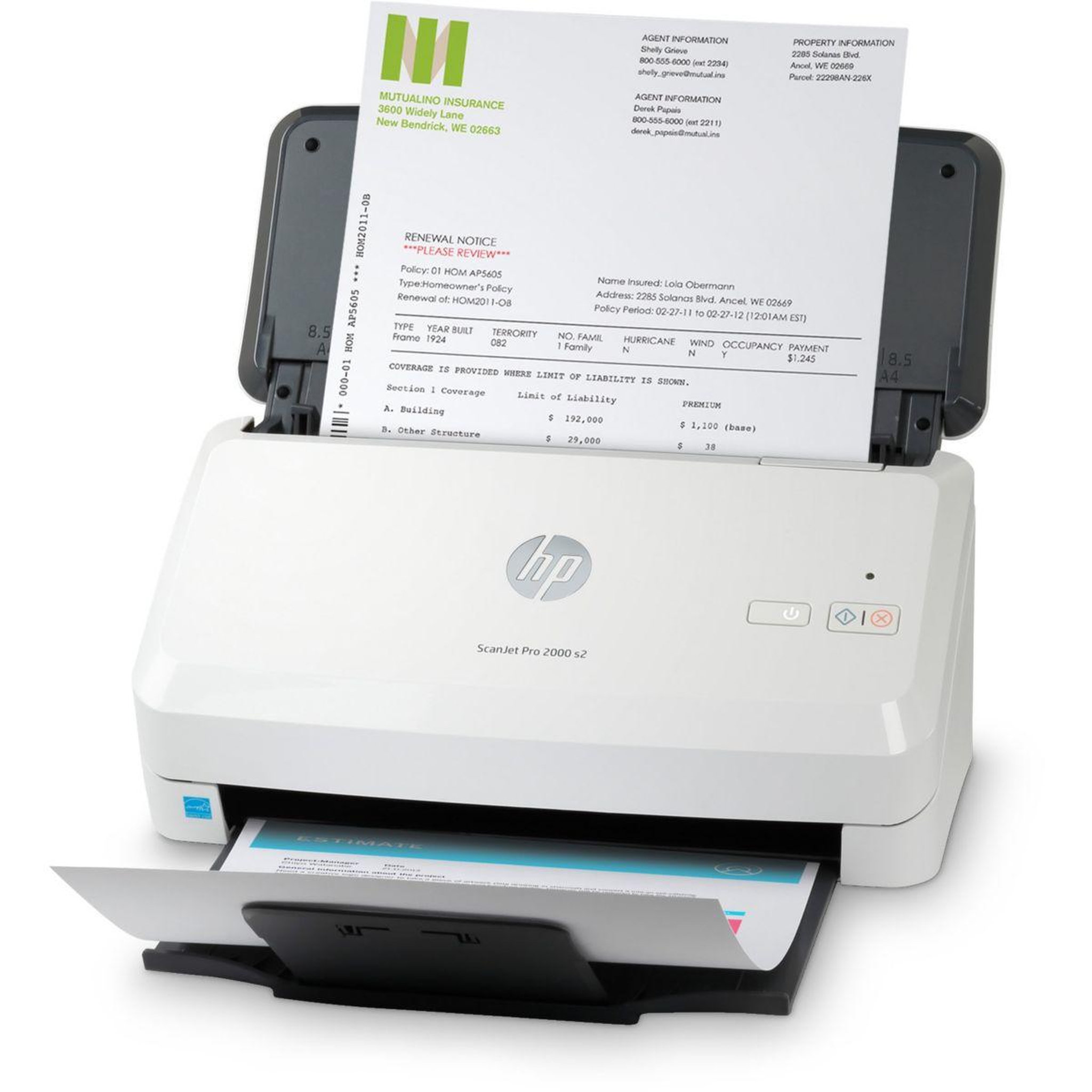 HP Scanner à défilement ScanJet Pro 2000 s2