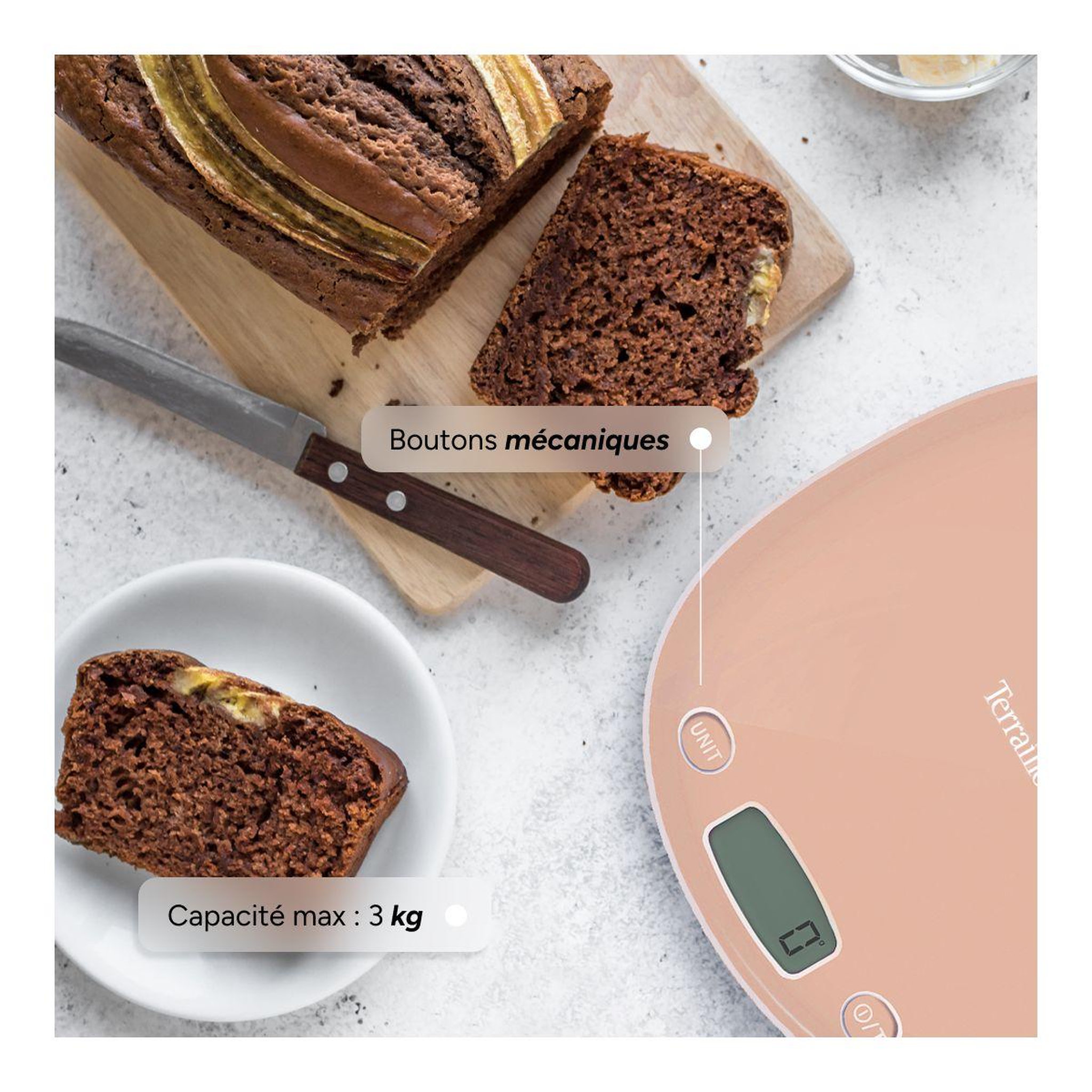 Voir la diapositive 4 : Terraillon Balance de cuisine macaron one caramel 15282