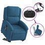 Voir la diapositive 5 : VIDAXL Fauteuil de massage inclinable Bleu Velours