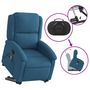 Voir la diapositive 5 : VIDAXL Fauteuil de massage inclinable Bleu Velours