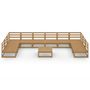 Voir la diapositive 3 : VIDAXL Salon de jardin 11 pcs bois de pin massif