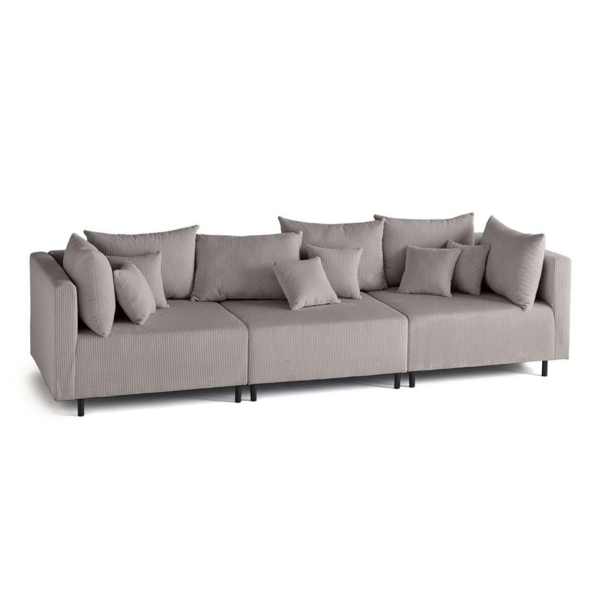 LISA DESIGN Edinburg - canapé modulable 3 places - velours côtelé