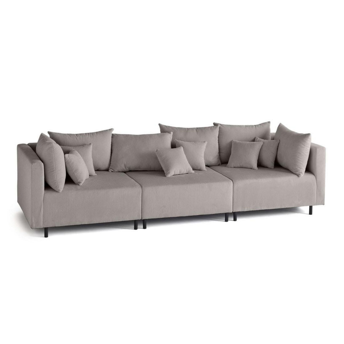 LISA DESIGN Edinburg - canapé modulable 3 places - velours côtelé