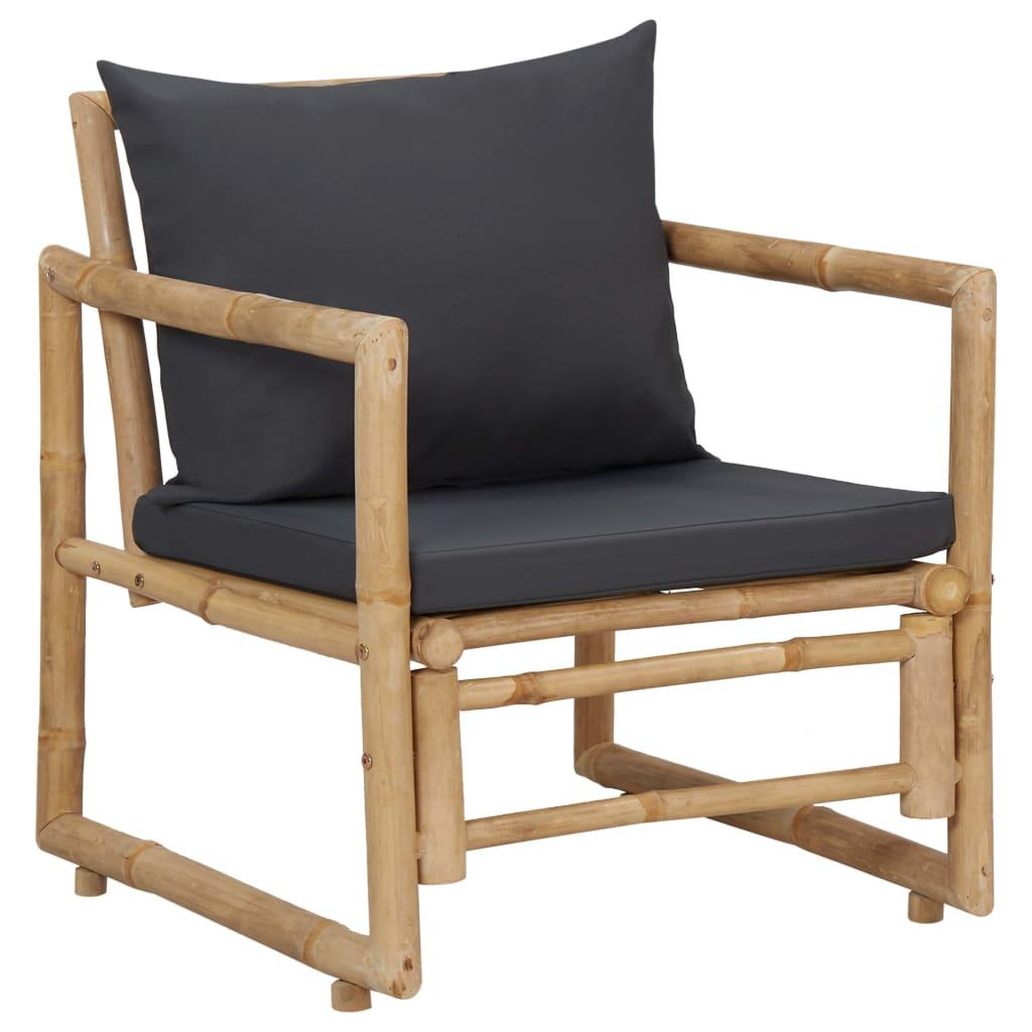 Voir la diapositive 5 : VIDAXL Salon de jardin 4 pcs avec coussins Bambou