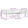 Voir la diapositive 6 : VIDAXL Cadre de lit sans matelas blanc 75x190 cm bois de pin massif