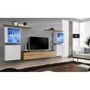 Voir la diapositive 2 : Paris Prix Meuble TV Mural Design  Switch XIV  320cm Blanc & Naturel