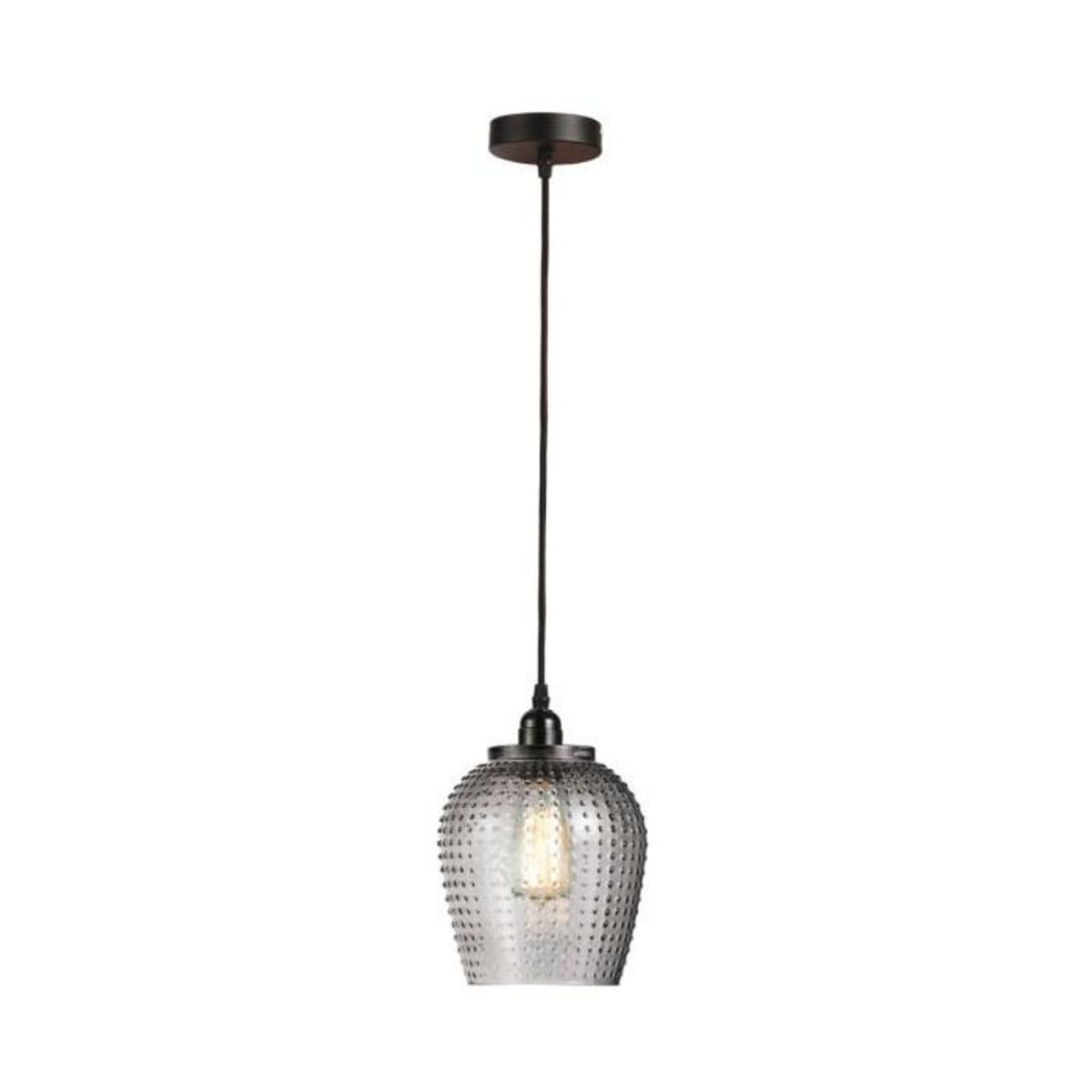 Paris Prix Lampe Suspension en Verre  Riva  27cm Gris