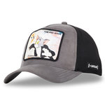 CAPSLAB Casquette trucker avec filet finitions premium Tom et Jerry. Coloris disponibles : Gris