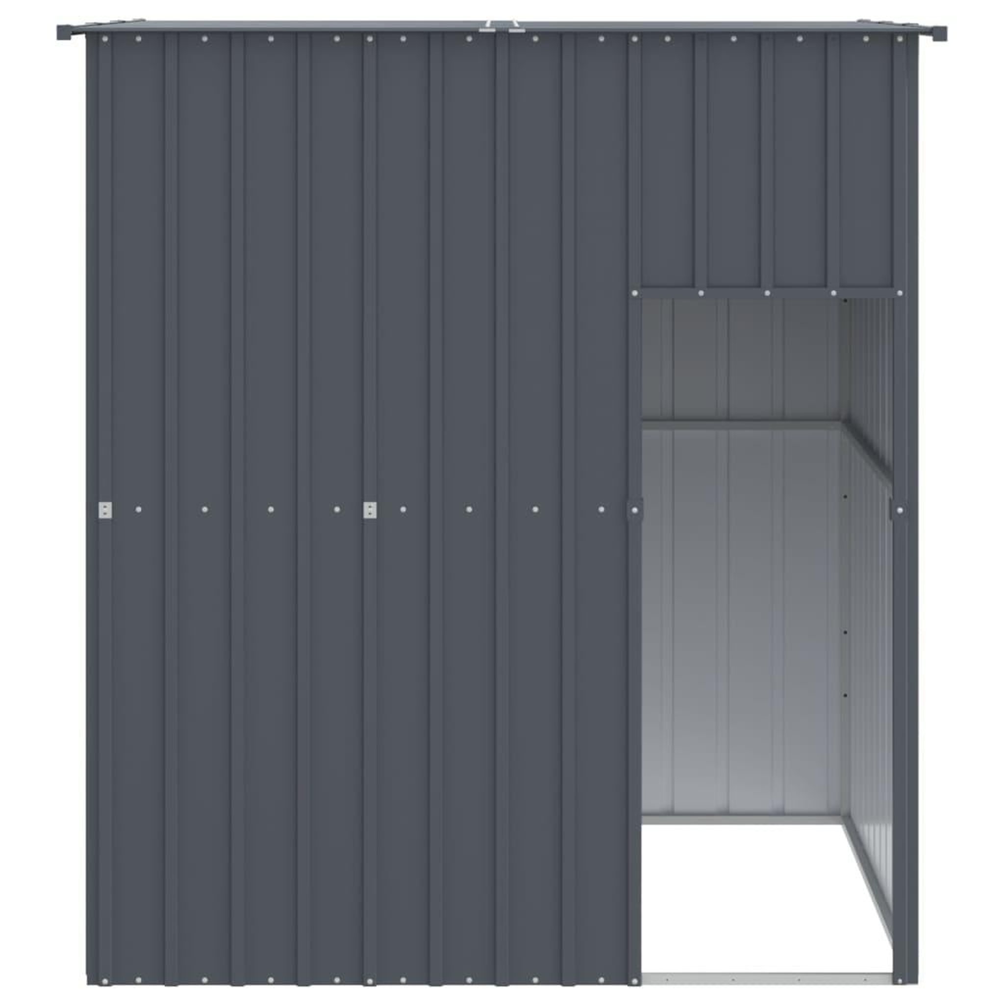 Voir la diapositive 3 : VIDAXL Niche pour chien avec toit anthracite acier galvanise