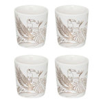 SECRET DE GOURMET Lot de 4 Tasses à Café  Toucan  10cl Blanc