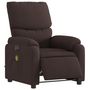 Voir la diapositive 3 : VIDAXL Fauteuil de massage inclinable electrique Marron fonce Tissu
