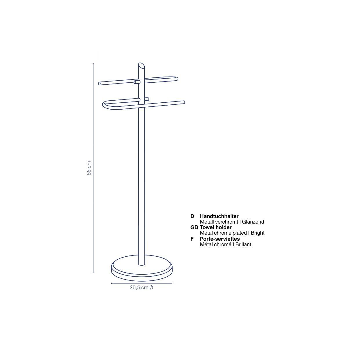 Kela line Porte-serviettes en métal chromé - 20539