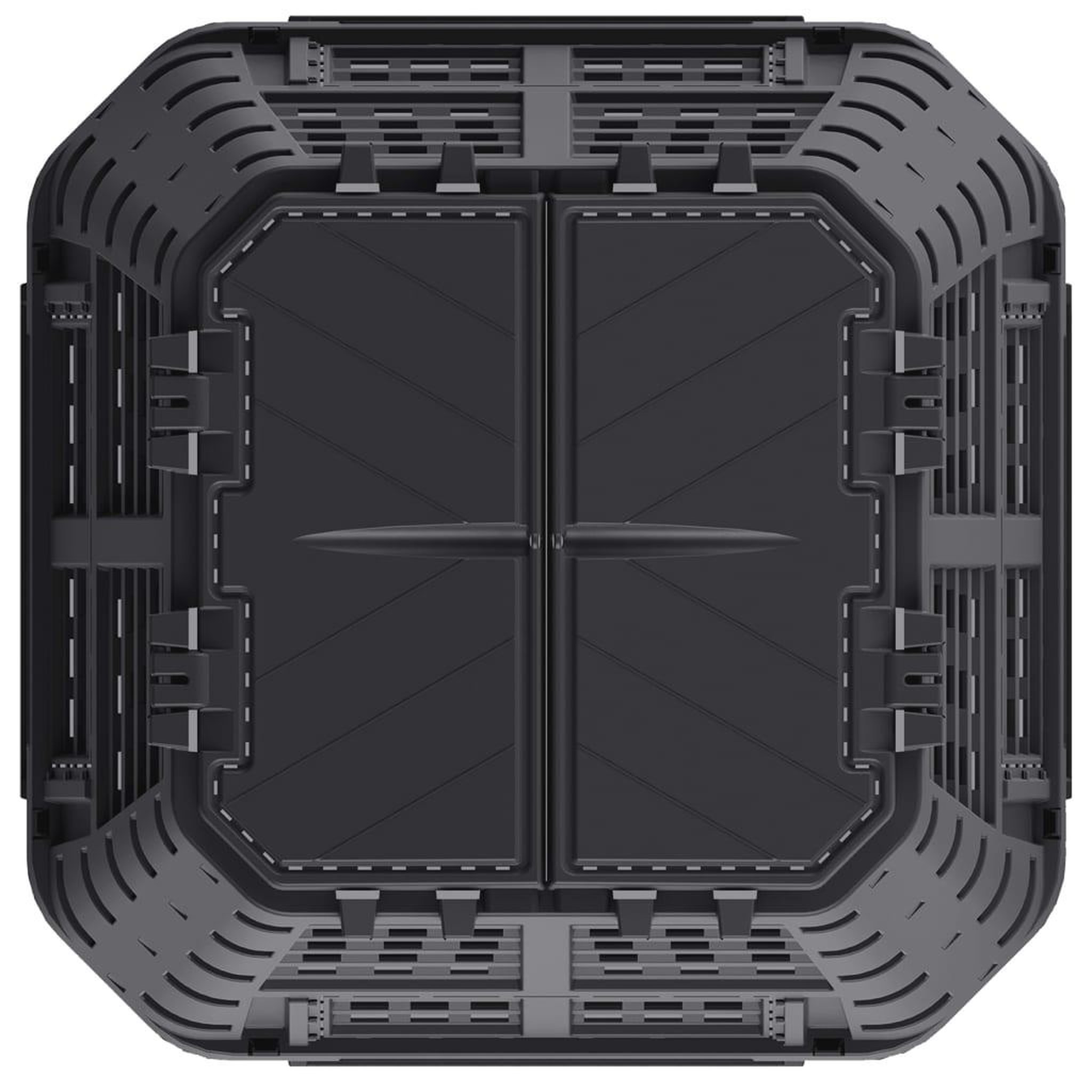 Voir la diapositive 4 : VIDAXL Composteur de jardin Noir 93,3x93,3x146 cm 1000 L
