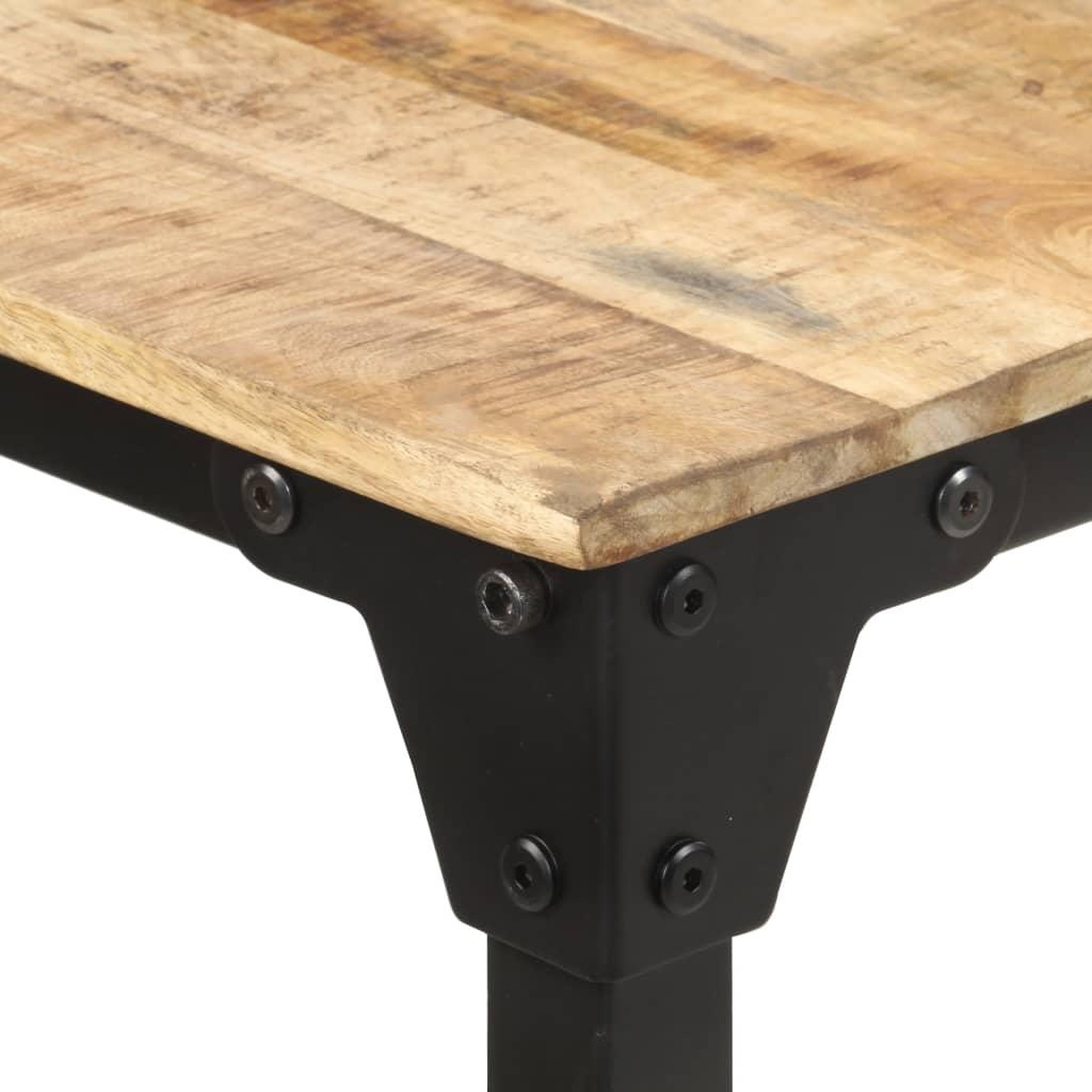 Voir la diapositive 4 : VIDAXL Table de salle a manger 160x80x76 cm Bois de manguier brut