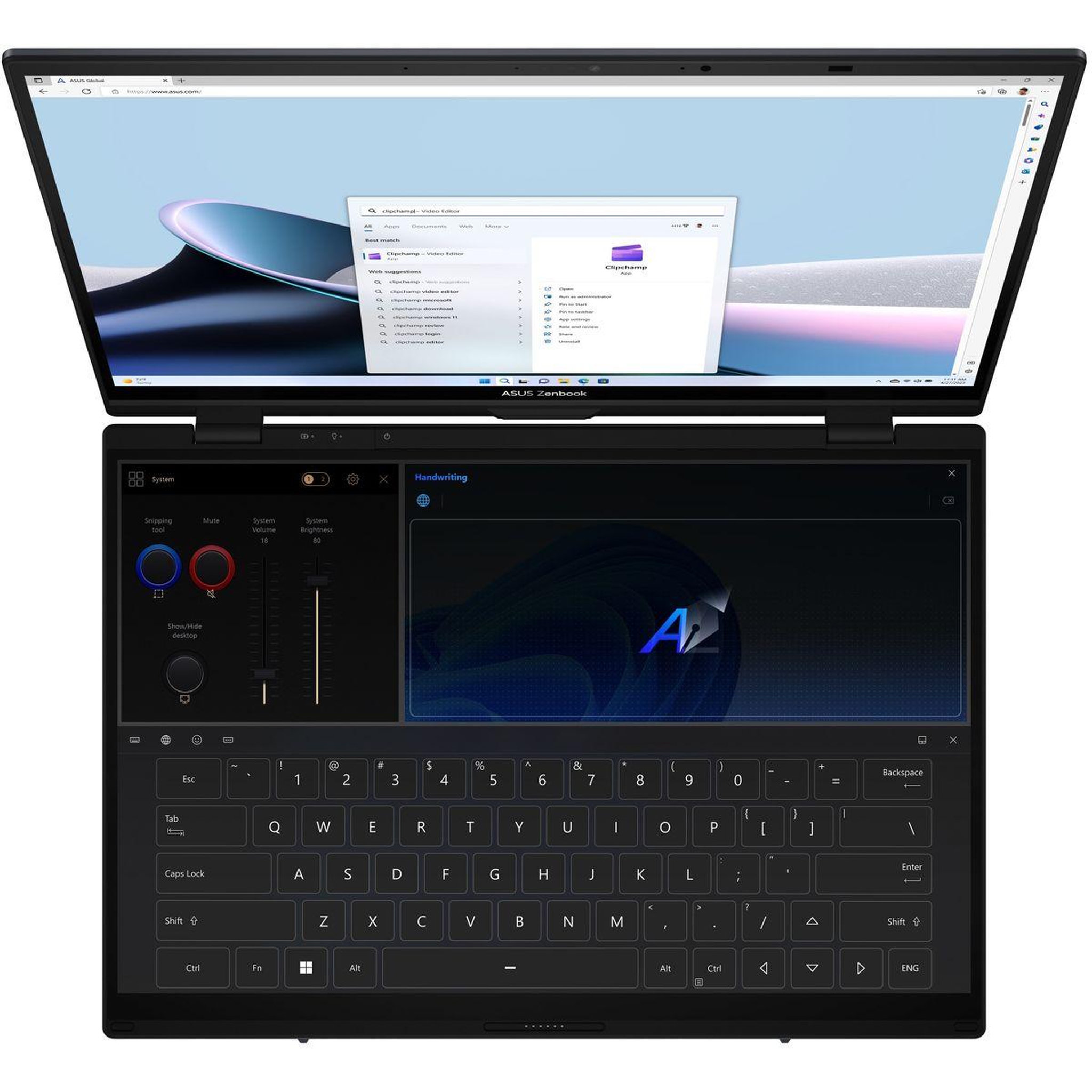 Voir la diapositive 4 : ASUS Ordinateur portable Zenbook Duo UX8406MA-DRQL411W