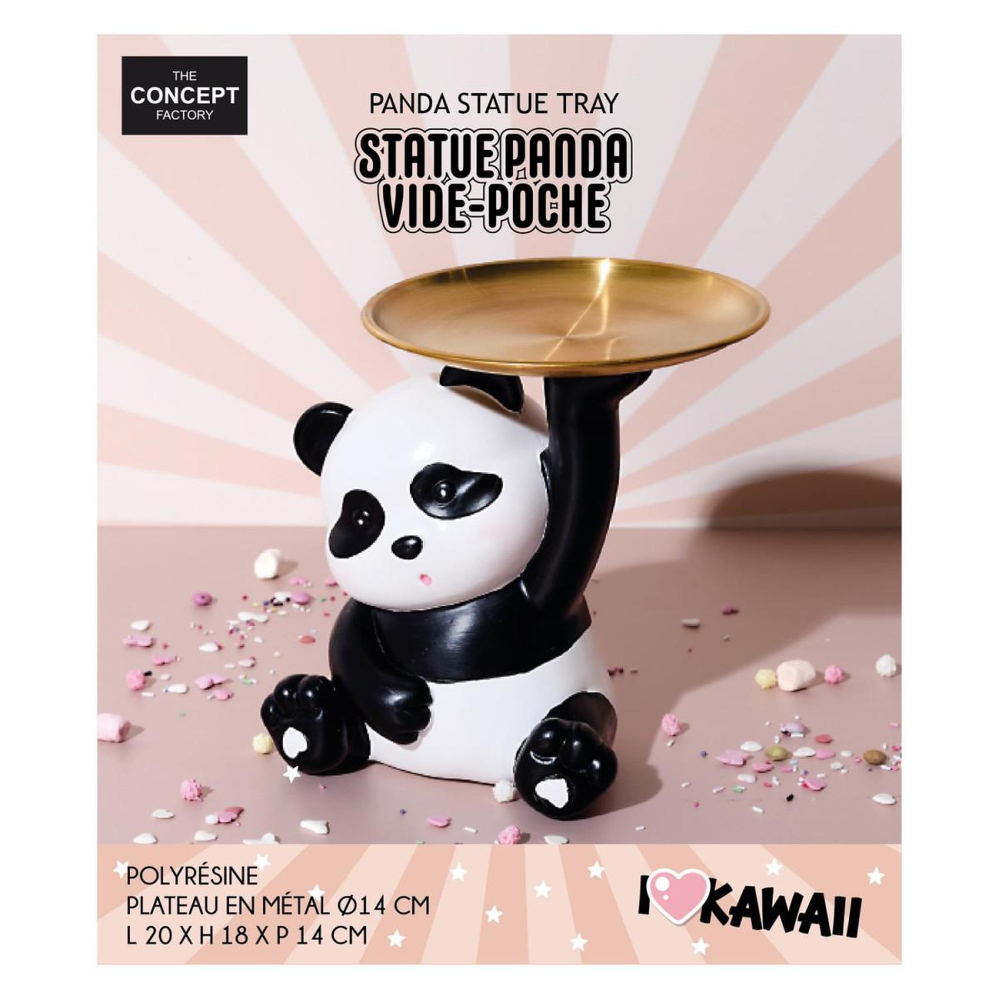 Voir la diapositive 4 : The concept Factory Vide-poche statue panda  kawaii  20cm noir & blanc